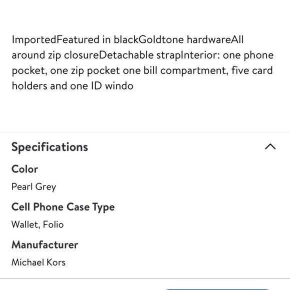 MICHAEL Michael Kors Large Leather Smartphone Wristlet NWOT light grey neverused - Picture 5 of 12